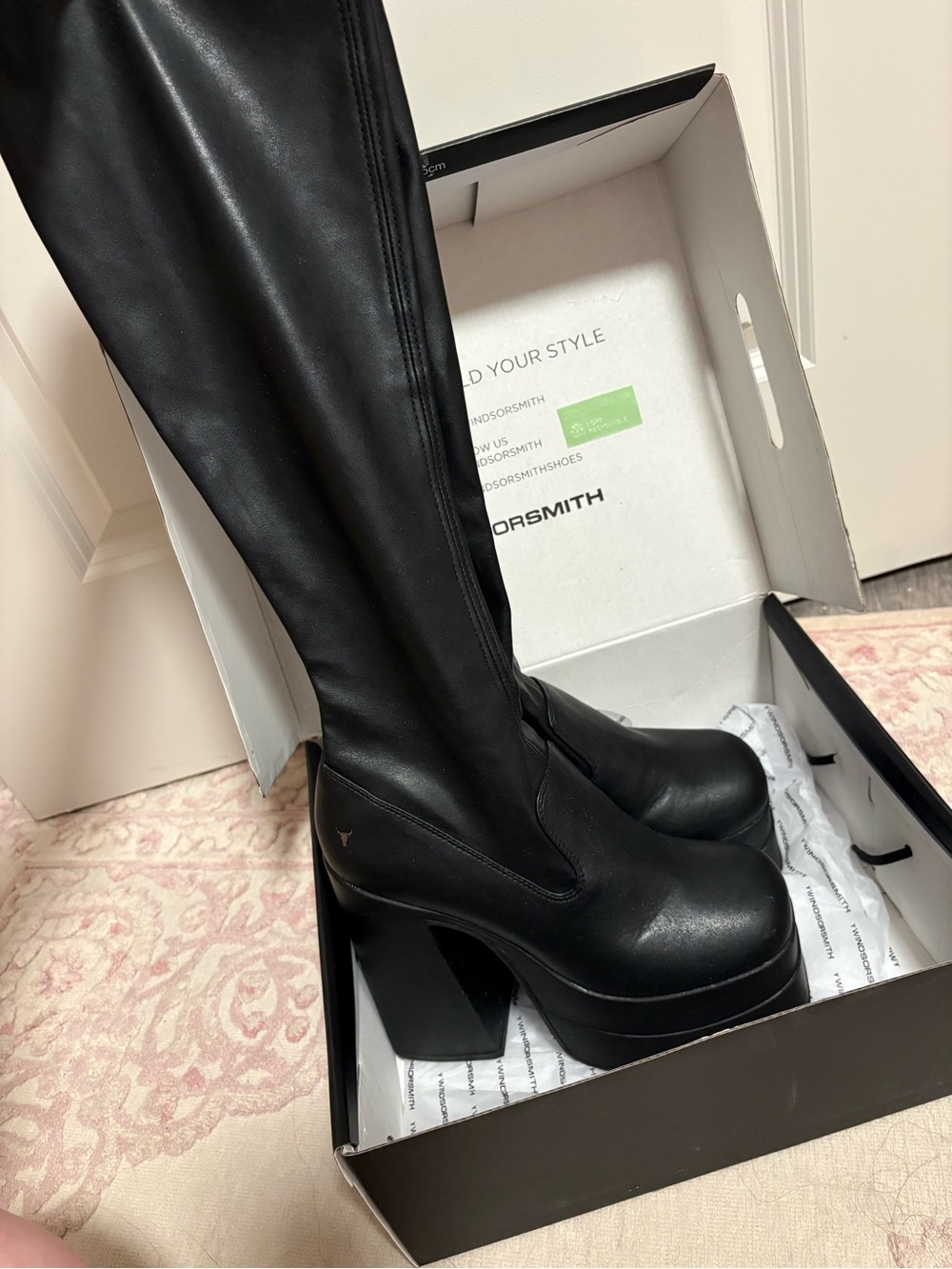 Windsor Smith knee high black boots - Picture 2 of 8